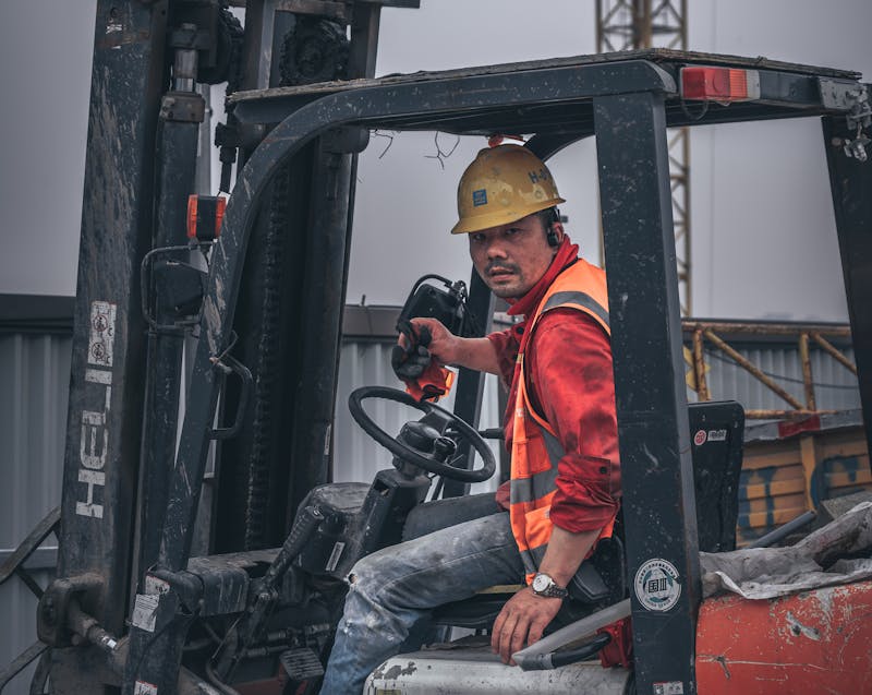 a forklift operator