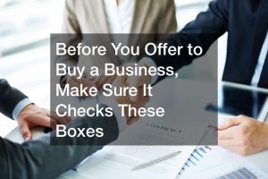 offer to buy a business